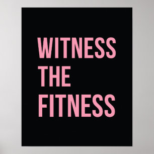 Poster Citation D'Entraînement Témoin De La Fitness Rose 