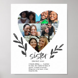 Poster Citation des soeurs modernes Coeur photo