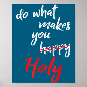 Poster Citation d'humour saint heureux à faire