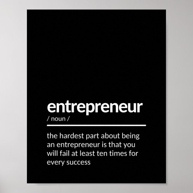 Poster Citation d'idée d'entrepreneur (Devant)