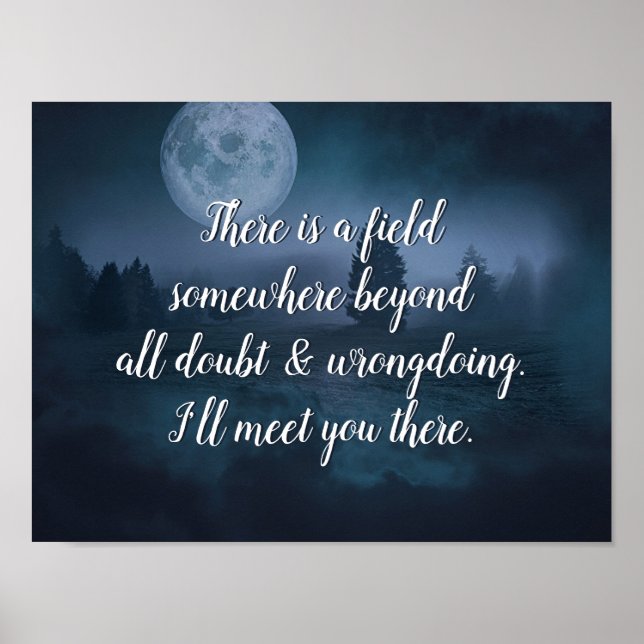 Poster Citation d'inspiration Je vais vous y rencontrer. (Devant)