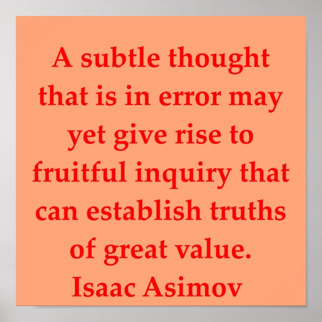 Poster citation d'isaac asimov (Devant)