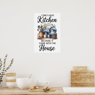 Poster Citation Drôle Cuisine