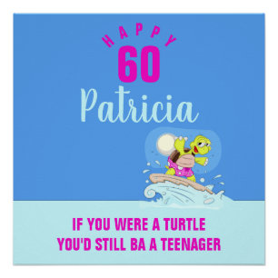 Poster Citation drôle de 60e anniversaire personnalisée 