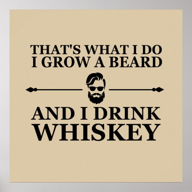 Poster citation drôle de buveur de whisky (Devant)