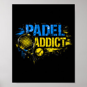 Poster Citation drôle de fan de padel 