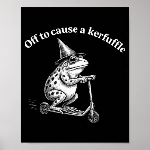 Poster Citation drôle de grenouille espièglerie humour fa