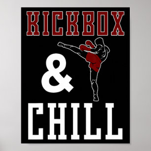 Poster Citation drôle de kickbox et de kickboxing décontr