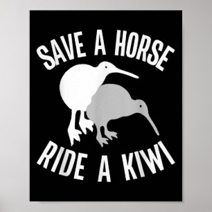 Poster Citation drôle de Kiwi de Nouvelle-Zélande Sauve U