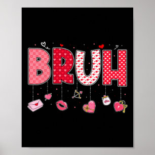 Poster Citation drôle de mème Bruh salutation frère adole