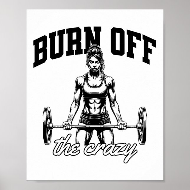 Poster Citation drôle de musculation et de force (Devant)