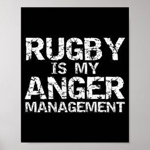 Poster Citation drôle de rugby Cadeau vintage Rugby est m