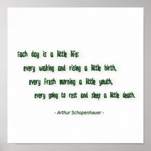 Poster Citation du matin par Arthur Schopenhauer