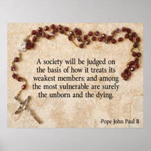 Poster Citation du pape Jean-Paul II