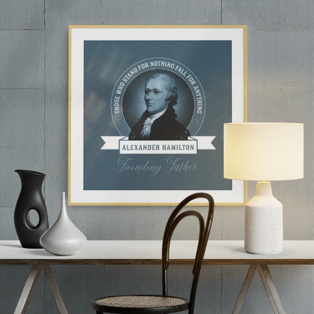 Poster Citation du père fondateur Alexander Hamilton (Créateur téléchargé)