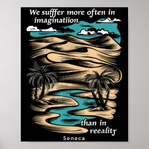 Poster Citation du philosophe stoïque Seneca Cool Motiva