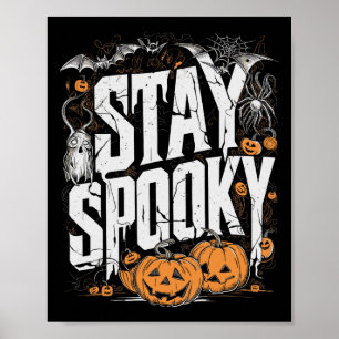 Poster Citation éffrayante Halloween Boire Café Drôle Vêt