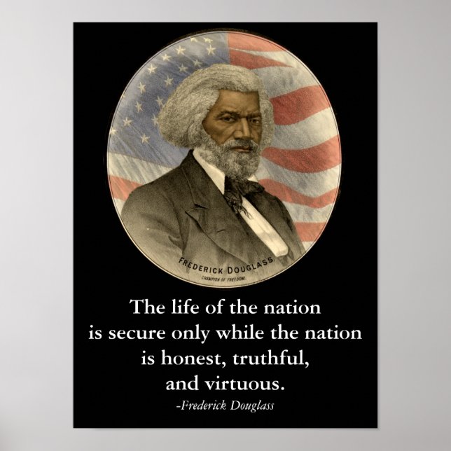 Poster Citation Frederick Douglass Salle de classe Histoi (Devant)