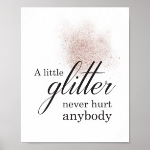 Poster Citation Girly moderne de typographie de parties