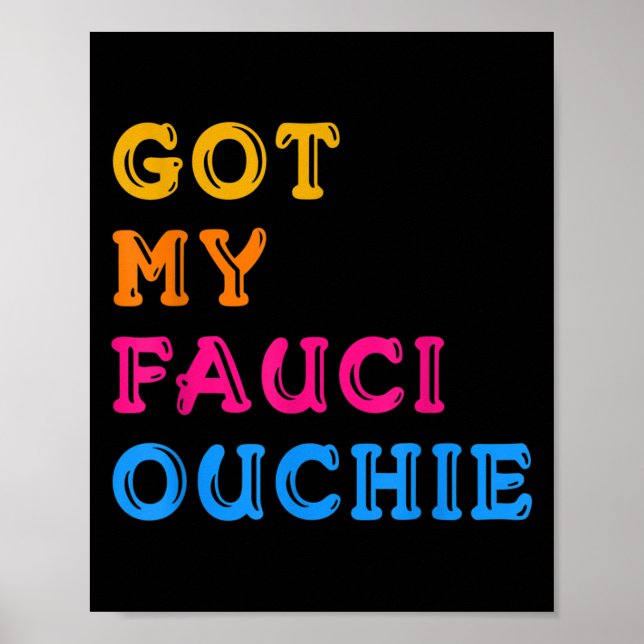 Poster Citation graphique de l'Humour drôle vacciné Fauci (Devant)
