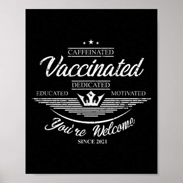 Poster Citation Graphique sur les Humours amusants vaccin (Devant)