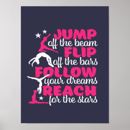 Poster Citation Gymnastique Girl Gymnast Sauter De La Pou