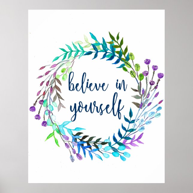 Poster Citation Inspirante "Croyez En Vous-Même" (Devant)
