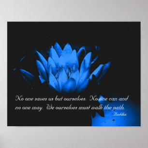 Poster Citation Inspirante de Bouddha Fleur Lotus