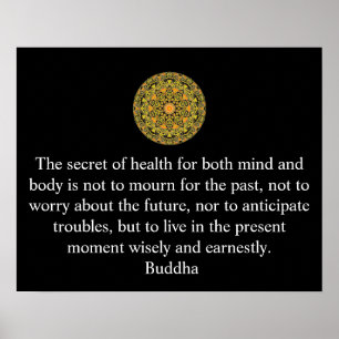 Poster Citation inspirante de Bouddha pour la santé