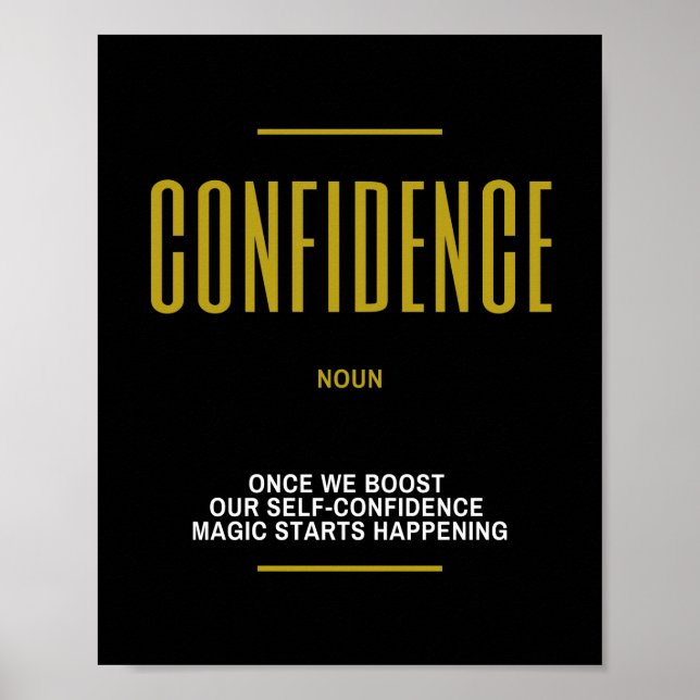 Poster Citation Inspirante De Confiance Sur Le Succès (Devant)