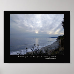 Poster Citation inspirante de la côte de père Noël Barbar