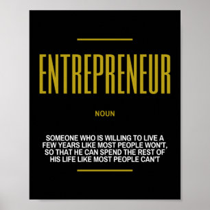Poster Citation Inspirante De L'Entrepreneur Sur Le Succè