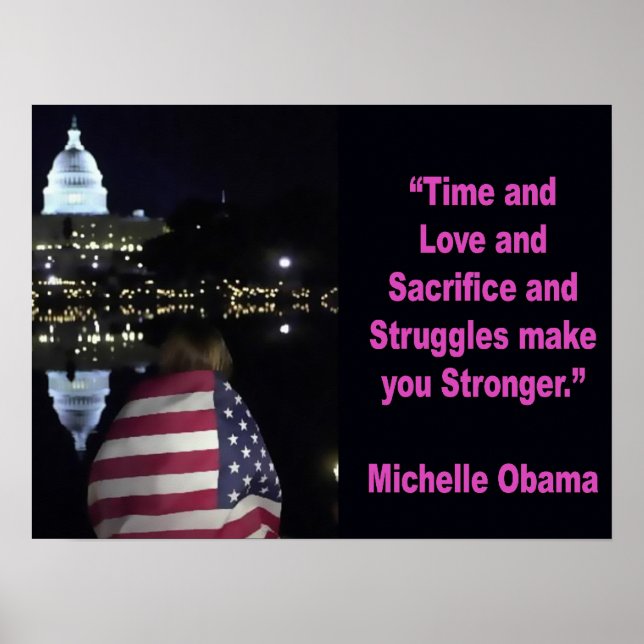 Poster Citation inspirante de Michelle Obama (Devant)