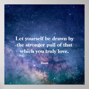 Poster Citation Inspirante de Motivation de Rumi Univers