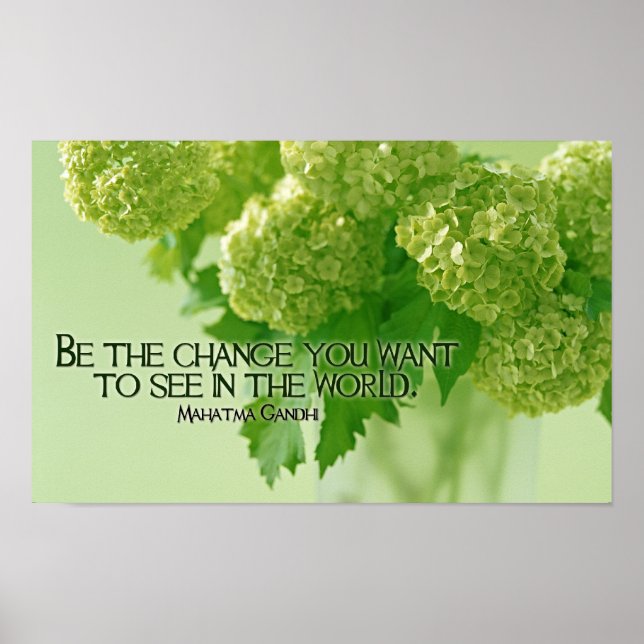 Poster Citation inspirante du Mahatma Gandhi (Devant)