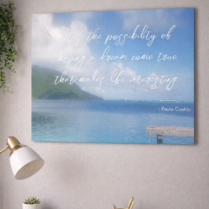 Poster Citation Inspirante et Motivante d'Océan Bleu