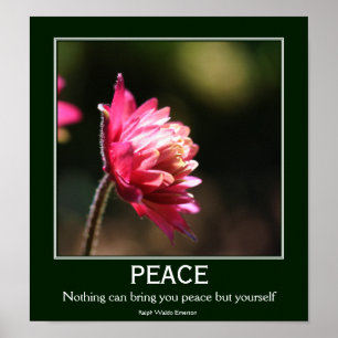 Poster Citation inspirante Fleur de Paix Intérieure