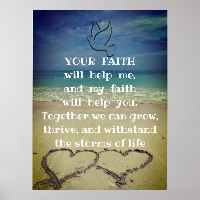 Poster Citation inspirante Motivationnelle Vie Et Foi (Devant)