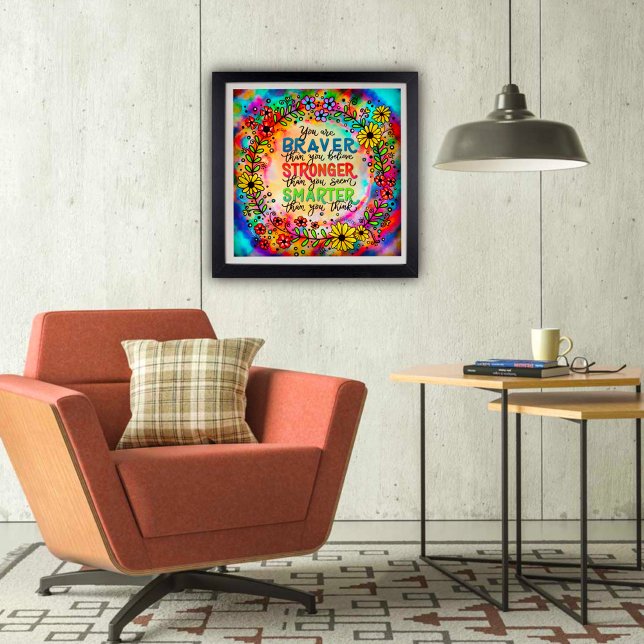 Poster Citation inspirante plus forte et plus brillante (Créateur téléchargé)