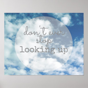 Poster citation inspirante recherche de texte sur le ciel