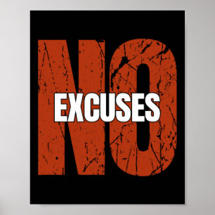 Poster Citation Inspirante Sans Excuses Salle de Sport M