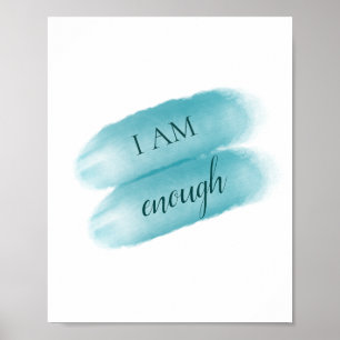 Poster Citation Inspirante Simple Je Suis Assez Affirmati