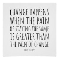 Citation inspirante sur le changement et la douleu