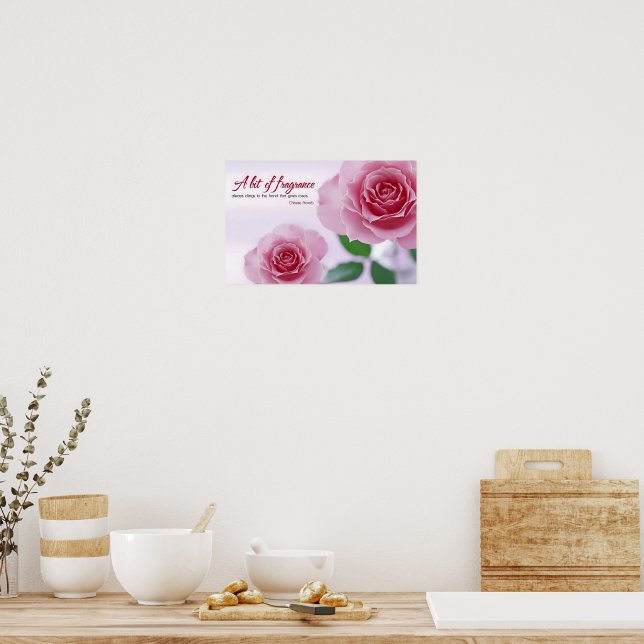 Poster Citation inspirante "Un peu de parfum" (Cuisine)