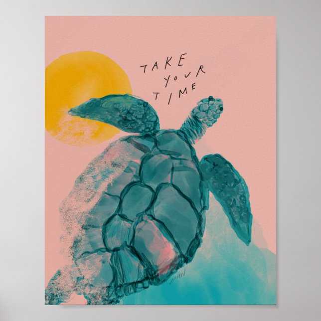 Poster Citation Inspiration Courte Tortue de mer (Devant)