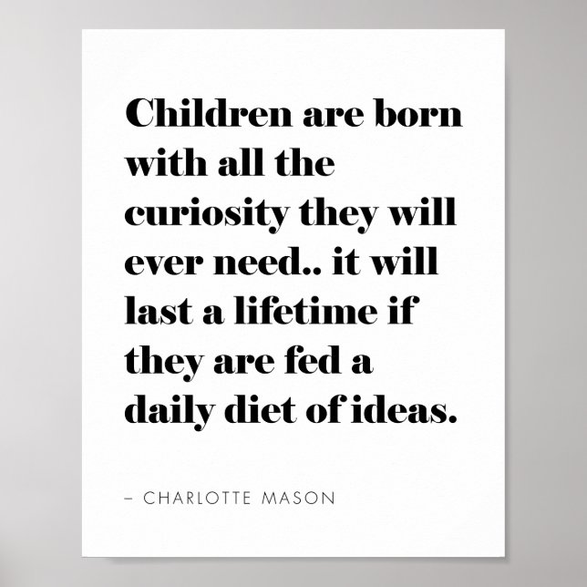 Poster Citation Inspirational Homeschool Sur Les Enfants (Devant)