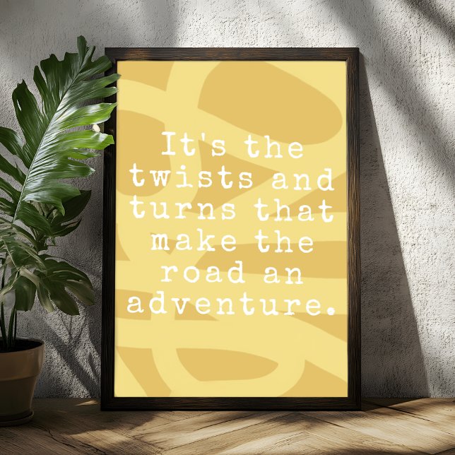 Poster Citation Inspirationnelle Abstraite moderne (Modern Abstract Yellow Inspirational Quote Poster
)