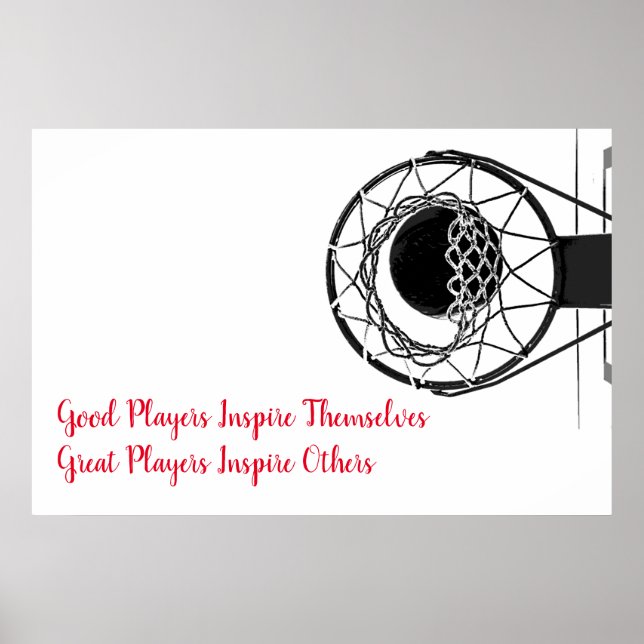 Poster Citation Inspirationnelle Basketball Inspiration J (Devant)