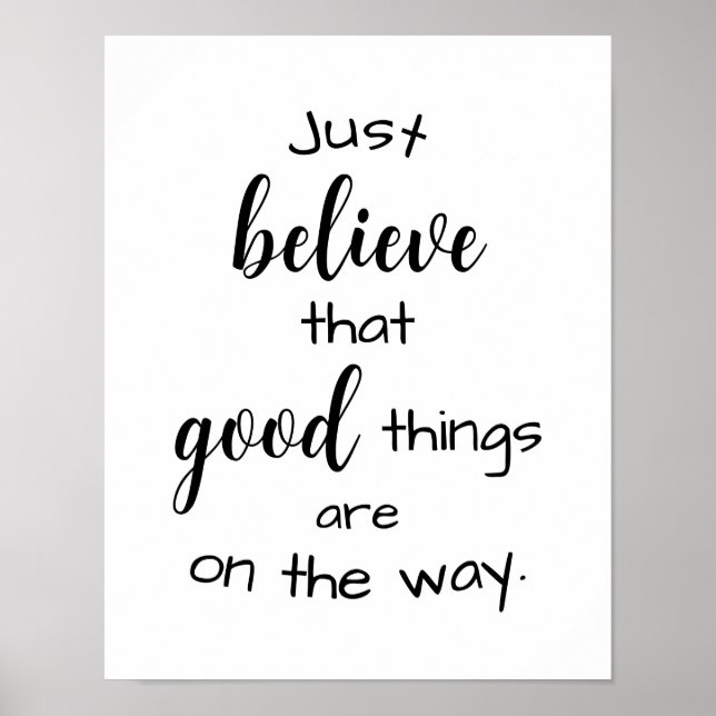 Poster Citation Inspirationnelle Croit Bonne Motivation (Devant)