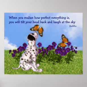 Poster Citation Inspirationnelle de Bouddha de Papillon C